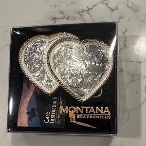 Montana Double heart belt buckle